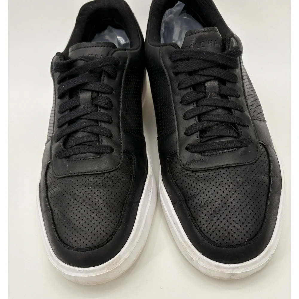 Cole Haan Mens Grand Crosscourt II Black Leather Sneakers C33977 Size 10.5 M
